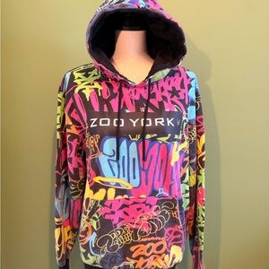 Zoo York Black and Pink Label Hoodie